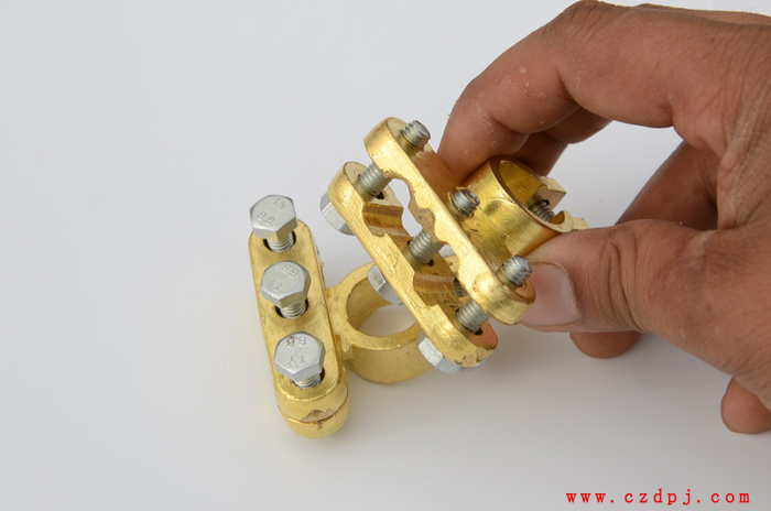 双压线式纯铜电瓶夹