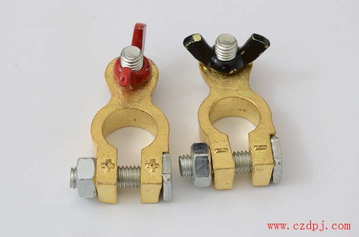 手拧式纯铜电瓶夹