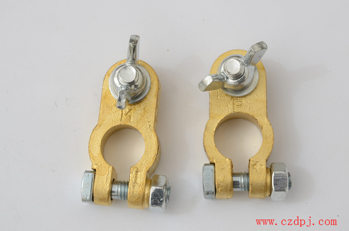 手拧式纯铜电瓶夹（底部带内六孔）