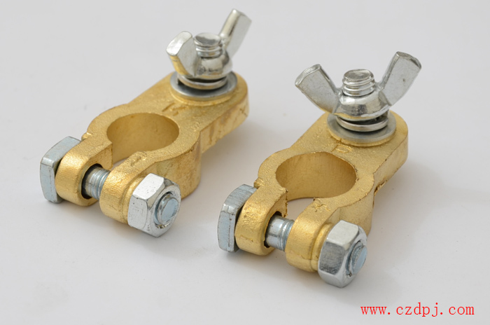 手拧式纯铜电瓶夹（底部带内六孔）