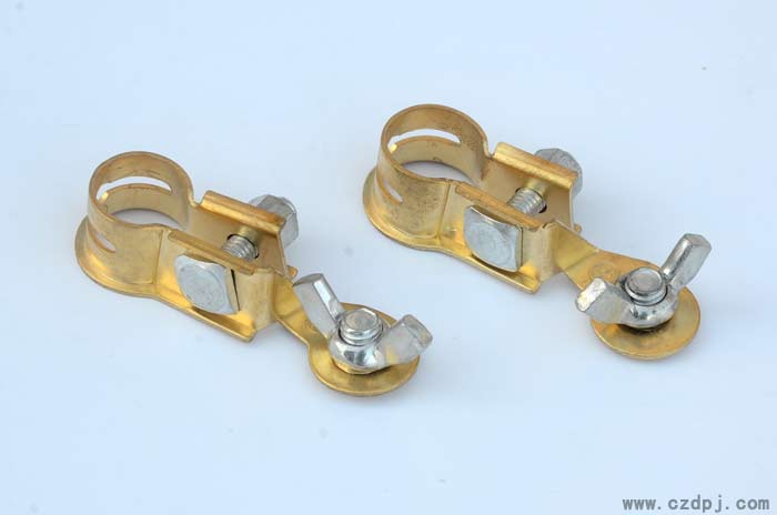 黄铜冲压电瓶夹-001