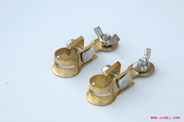黄铜冲压电瓶夹-001