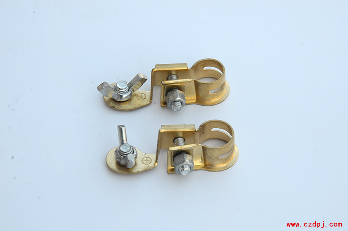 黄铜冲压电瓶夹-001